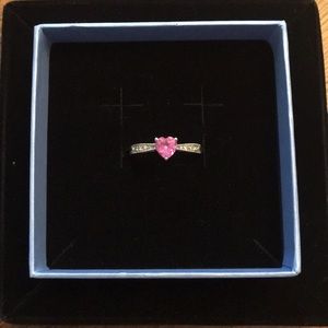 Pink Sapphire & Diamond Ring